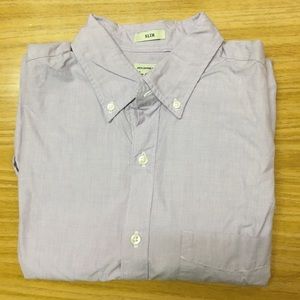 J Crew Purple Button Up Long Sleeve Slim Small